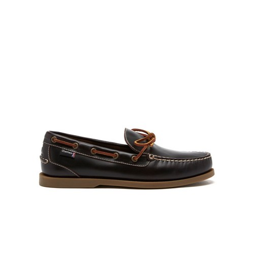 Chatham Saunton Men's Slip-On Deck Shoes Brown