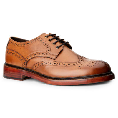 Hoggs Of Fife Muirfield Brogue Men's Shoes Tan