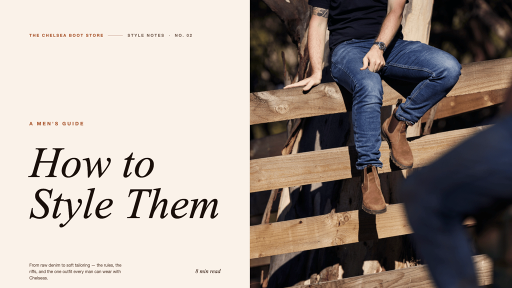 a man sat on a wooden fence with the text 'how to style them' on the left