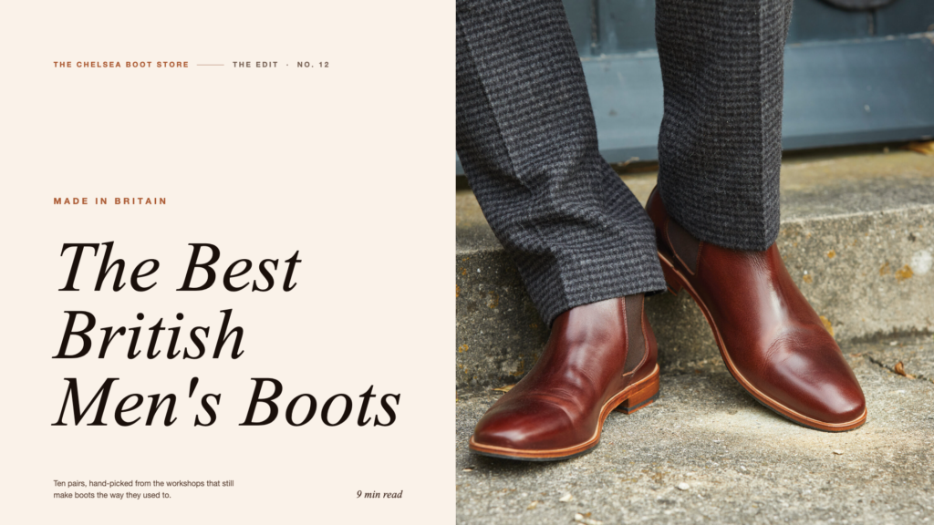 low angle photo of smart trousers with leather chelsea boots