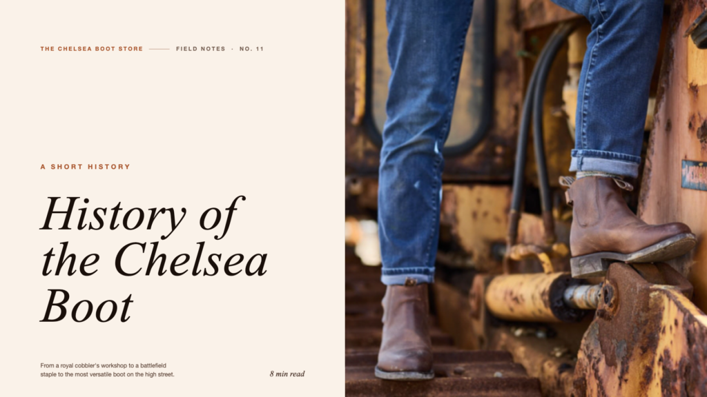 a man wearing chelsea boots with one foot on a step